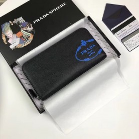 [PRADA-프라다] 사피아노 남성용 지퍼 라운드 장지갑