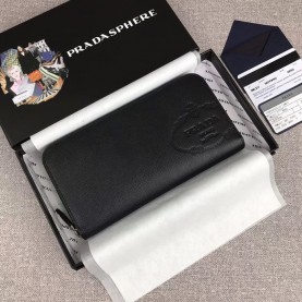 [PRADA-프라다] 사피아노 남성용 지퍼 라운드 장지갑