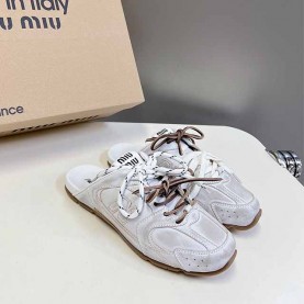 미우미우 MIUMIU 남여공용 뮬 스니커즈