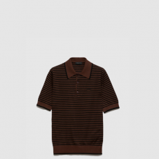 [PRADA-프라다] 스트라이프 코튼 폴로 셔츠