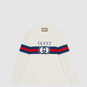 [GUCCI-구찌] 자수 코튼 저지 맨투맨