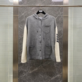 [THOM BROWNE-톰브라운] 버튼 니트후드