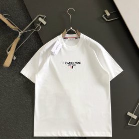 [THOM BROWNE-톰브라운]자수 강아지 캐릭터 캐주얼 반팔 티셔츠