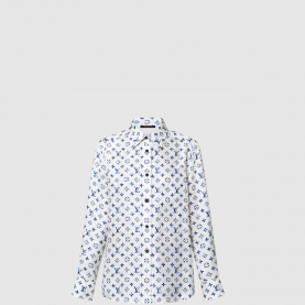 [LOUIS VUITTON-루이비통] 아쿠아렐 모노그램 실크 셔츠 1AHGW8