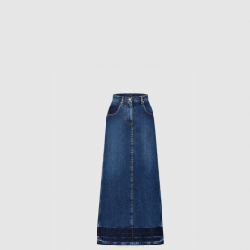 [LOUIS VUITTON-루이비통] 워시드 로 데님 스커트 1AFTGF