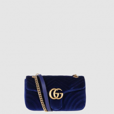 [GUCCI-구찌] GG 마몽 스몰 숄더백 벨벳(Velvet)