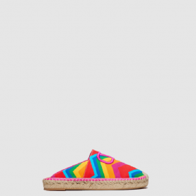 [VALENTINO-발렌티노] 이스케이프 쉐브론 프린트 캔버스 뮬