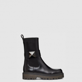 [VALENTINO-발렌티노] 브이로고 시어링 콤뱃 부츠