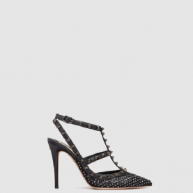 [VALENTINO-발렌티노] 페이턴트 가죽 락스터드 케이지 펌프스