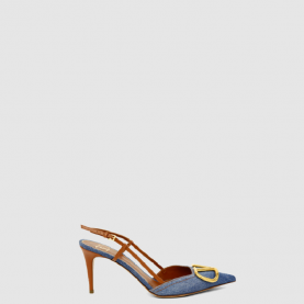 [VALENTINO-발렌티노] 데님 슬링백 펌프스