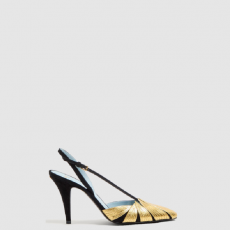 [VALENTINO-발렌티노] 폴리폴리아주 스웨이드 슬링백 펌프스